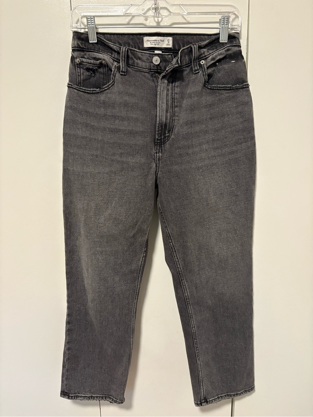 Abercrombie & Fitch Ultra High Rise Ankle Straight Jeans Curve Love Size 27/4